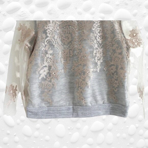 Stunning Metallic Mesh Top – H&M Size S Like New - Picture 4 of 8